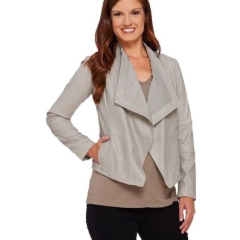 GILI Tonal Printed Leather Jacket